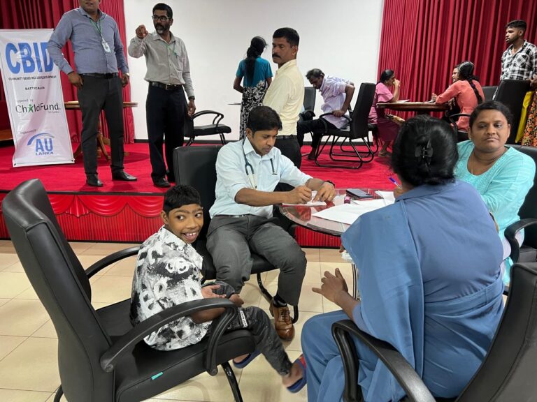 மட்டக்களப்பில் விசேட தேவைக்குரியவர்களுக்கான மருத்துவமுகாம்