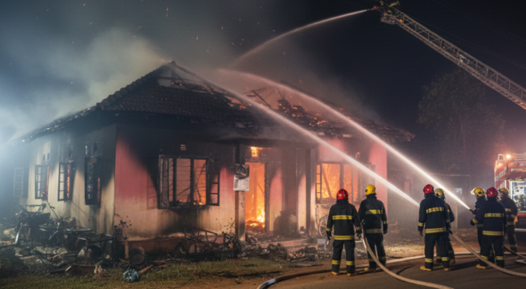 வீடொன்றில் தீ விபத்து மூவர் பலி!