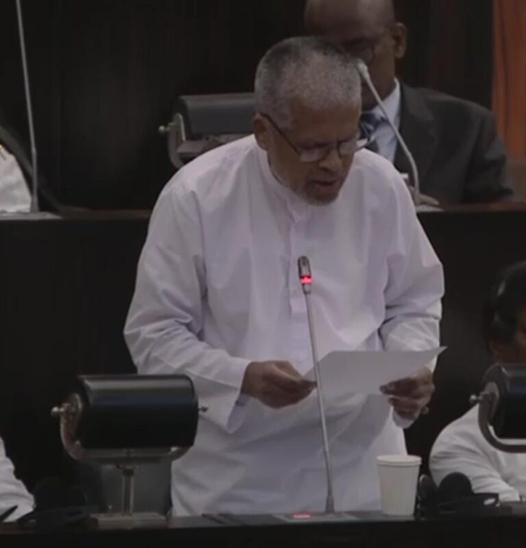 நாடாளுமன்றில் உரையாற்றிய மாண்புமிகு கதிரவேலு சண்முகம் குகதாசன் எம்பி அவர்கள்