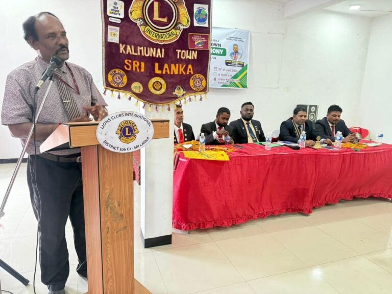 கல்முனை நகர லயன்ஸ் கழகத்தின் 28 வது  புதிய தலைவராக எந்திரி கதீஷன் ஞாயிறு மாலை பதவியேற்பு !