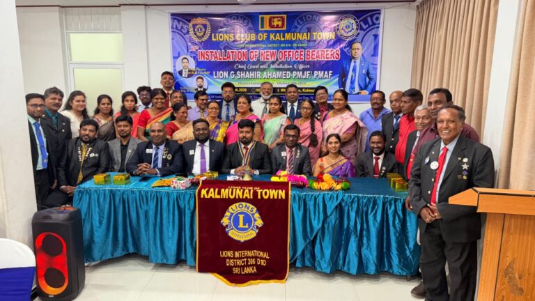 கல்முனை நகர லயன்ஸ் கழகத்தின் 28 வது  புதிய தலைவராக எந்திரி கதீஷன்  பதவியேற்பு !