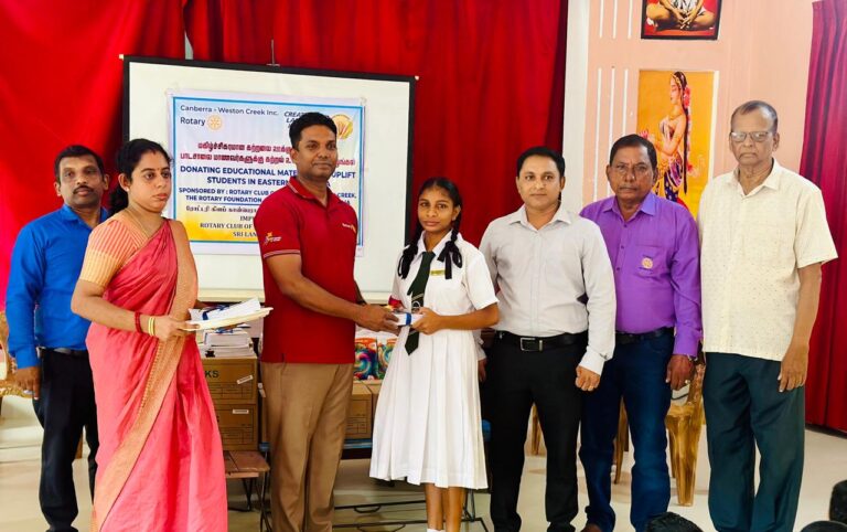 கல்முனை றோட்டரிக் கழக புதிய தலைவர் திருநாவின் முதல் வேலைத்திட்டம் வெற்றி