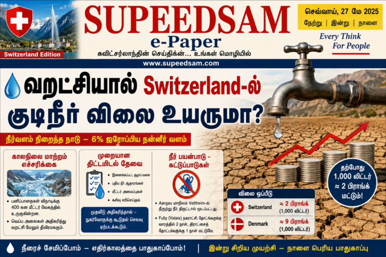 வறட்சியால் Switzerland-ல் குடிநீர் விலை உயருமா?