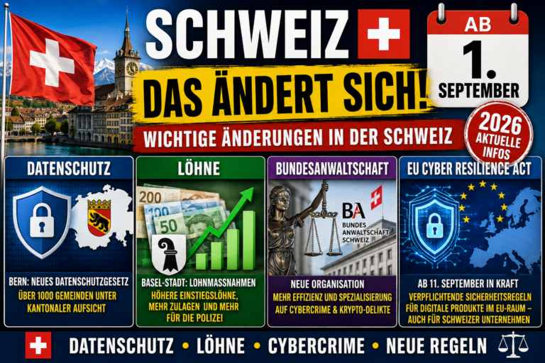 September 1 முதல் Switzerland-ல் அமலுக்கு வரும் முக்கிய மாற்றங்கள்