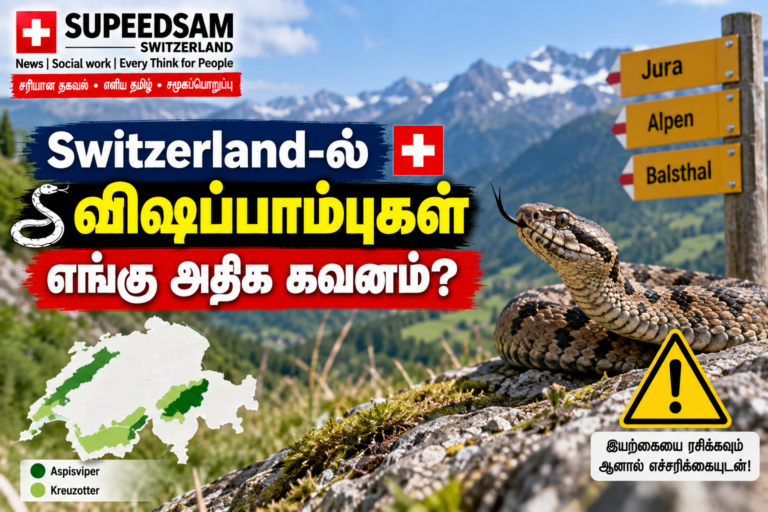 Switzerland-ல் விஷப்பாம்புகள் – எங்கு அதிக கவனம் தேவை?