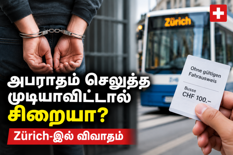 அபராதம் செலுத்த முடியாவிட்டால் சிறையா? – Zürich-இல் புதிய விவாதம்